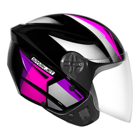 CAPACETE SPARK JET SQUARE PT/RS 56 (EBF)
