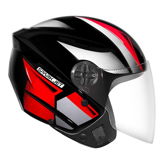 CAPACETE SPARK JET SQUARE PT/VM 60 (EBF)