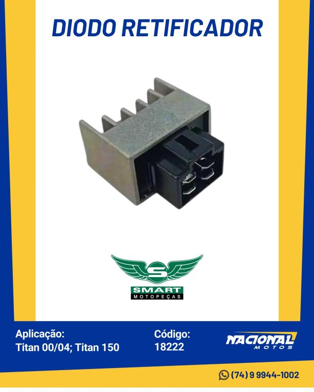 DIODO RETIFICADOR TITAN 00/04/150 (SMART)
