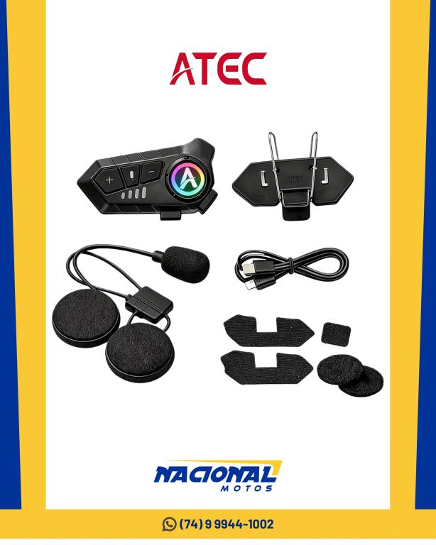 FONE OUVIDO CAPACETE BLUETOOTH (ATEC)