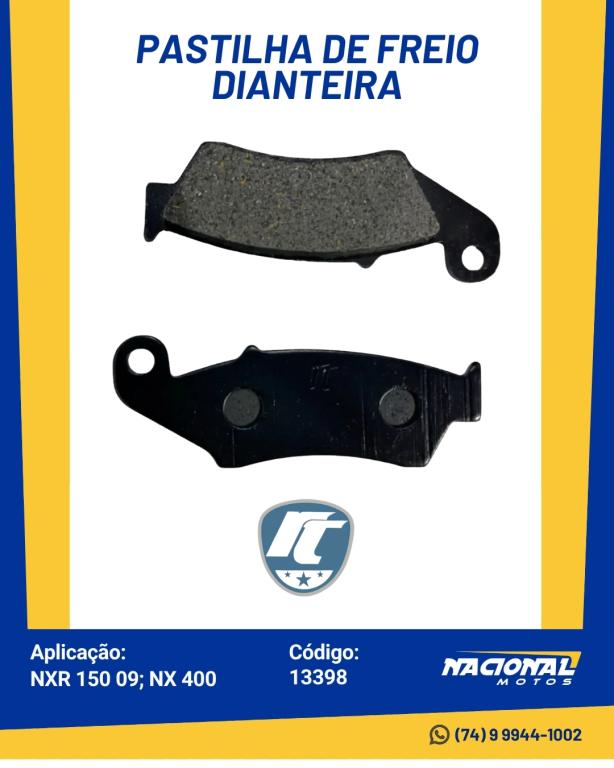 PASTILHA FREIO D NXR 150 09/FALCON