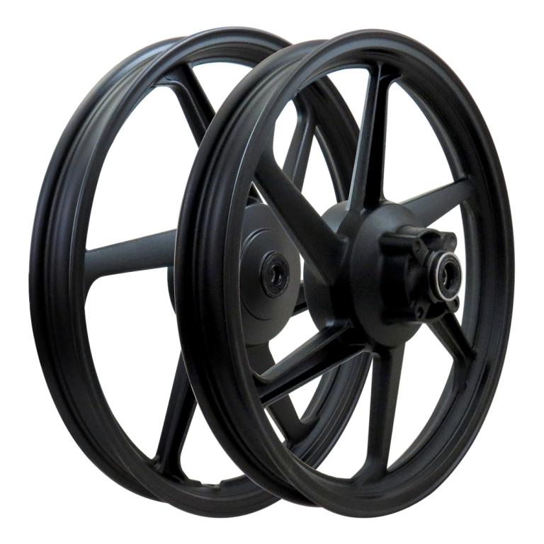 RODA ALUMÍNIO FAN 125 09 6P PT (SMART)