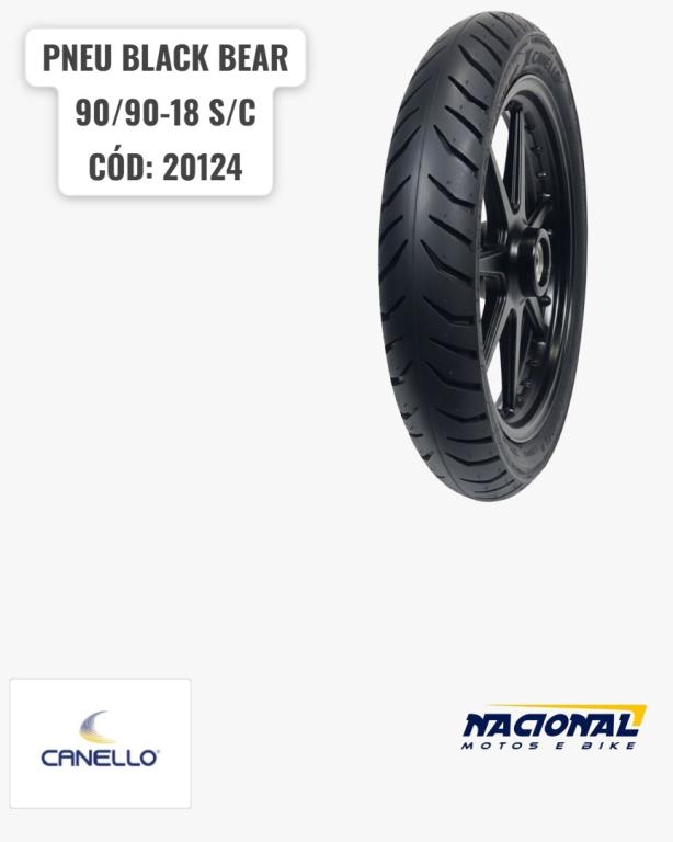 PNEU 18 T 90/90-18 BLACK BEAR S/CAMARA