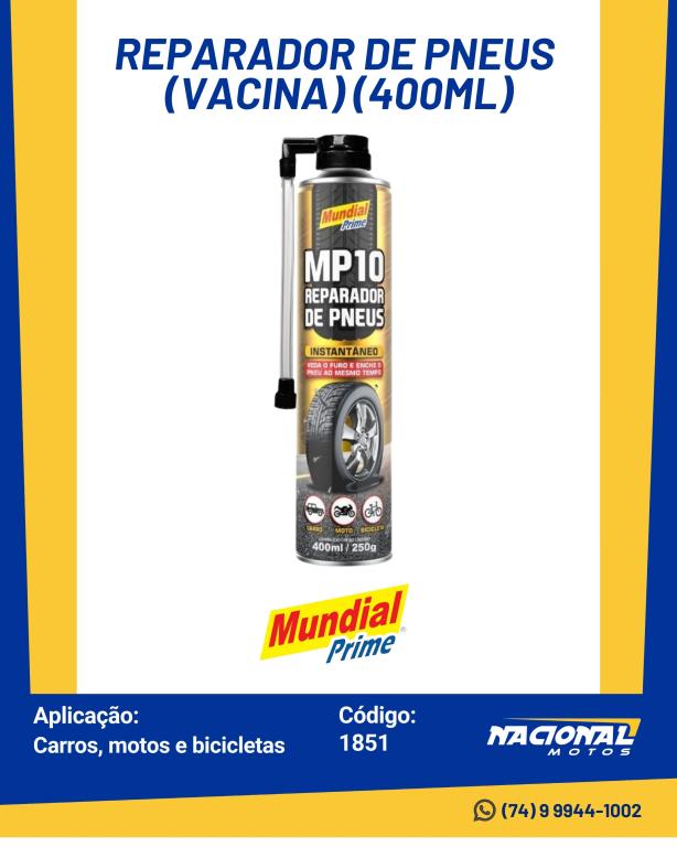 REPARADOR (VACINA) PNEUS 400ML (M PRIME)