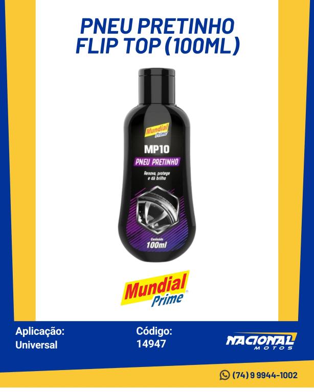 PNEU PRETINHO FLIP TOP 100ML MP10 (M PRIME)