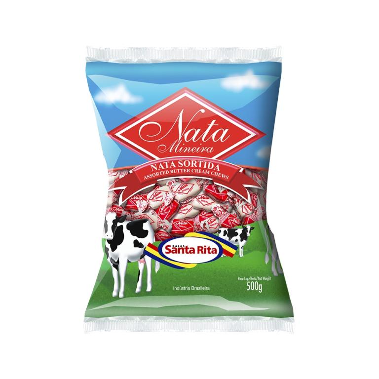BALA MASTIGAVEL NATA SORTIDA 600GR -SANTA RITA