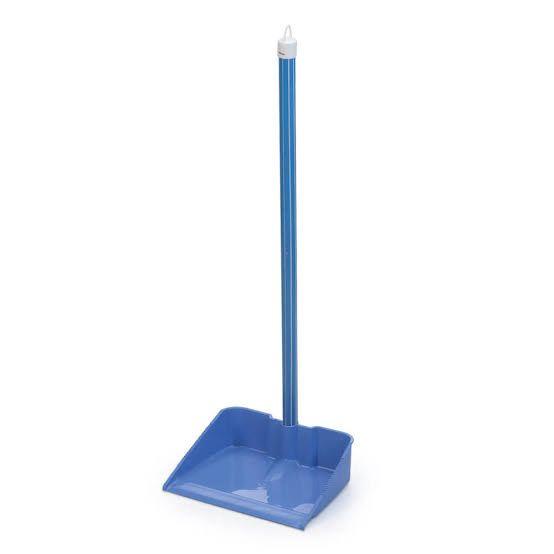 PA PARA LIXO PLASTICA COM CABO LONGO EXTRA C/ 6