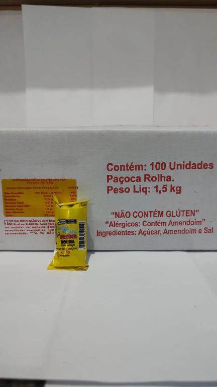 DOCE PAÇOCA ROLHA CAIXA 1X100X15G - FRUTOS DA TERRA