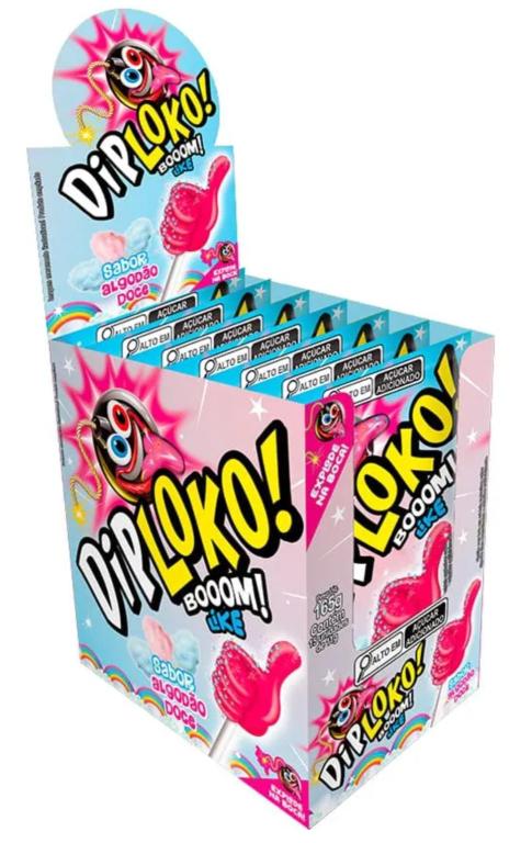 PIRULITO DIPLOKO BOOOM LIKE ALGODAO DOCE 1X15X11G
