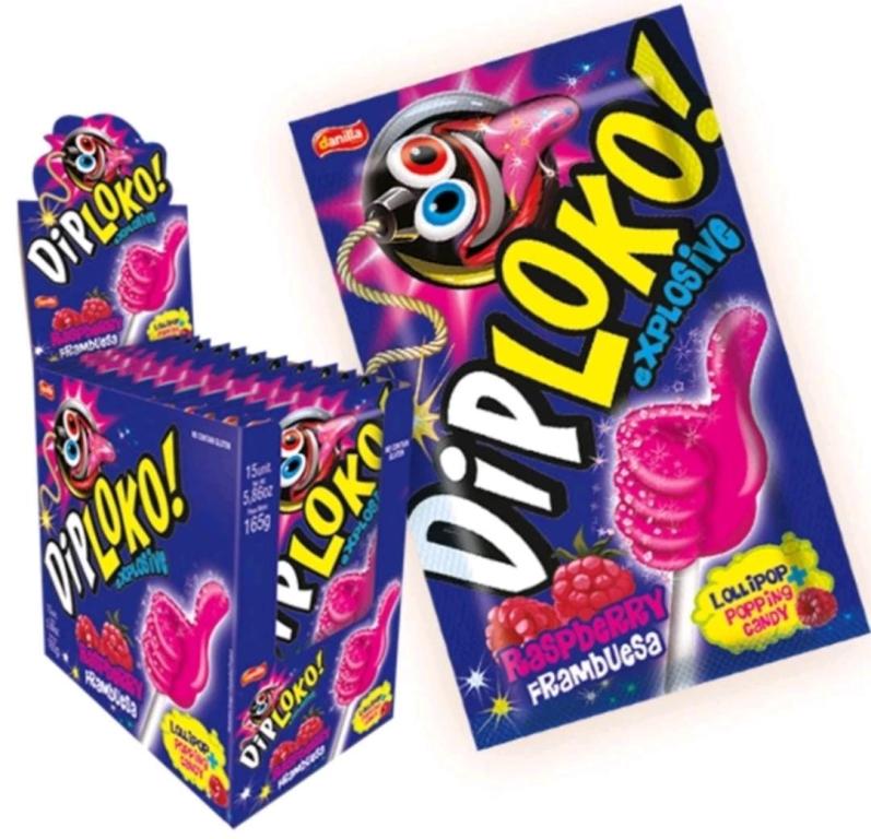 PIRULITO DIPLOKO BOOOM LIKE FRAMBOESA 1X15X11G