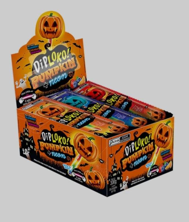 PIRULITO DIPLOKO NEON PUMPKIN CABEÇA DE ABOBORA 1X30X10G