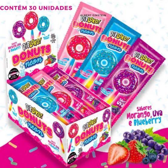 PIRULITO DIPLOKO NEON DONUTS 1X30X10G