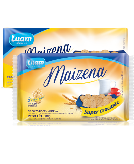 BISCOITO LAMINADO MAIZENA 1X24X300GR - LUAM