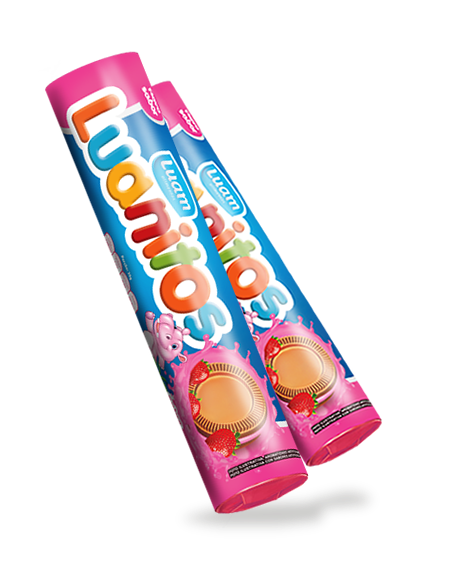 BISCOITO RECHEADO LUANITOS MORANGO 1X30X110GR