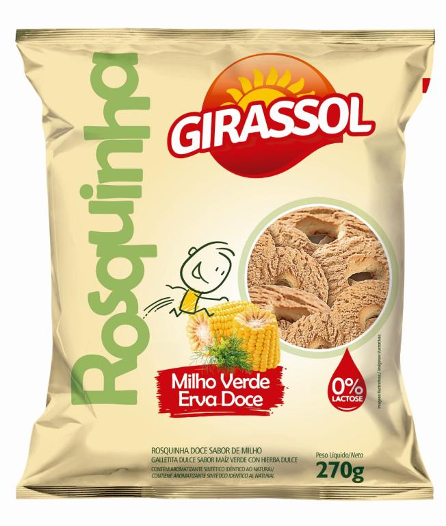 ROSQUINHA GIRASSOL MILHO COM ERVA DOCE 1X22X250GR