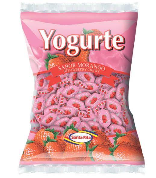 BALA MASTIGAVEL IOGURTE MORANGO 500GR -SANTA RITA