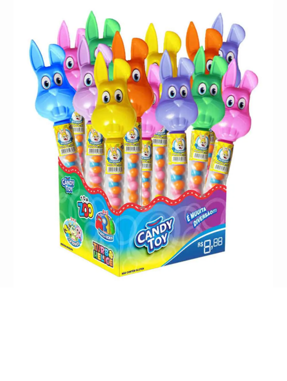 BALA COM BRINQUEDO COELHINHO 1X15X20GR