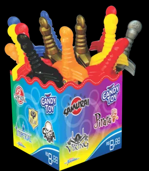 BALA COM BRINQUEDO ESPADA IMPERIAL 1X15X30GR - CANDY TOY