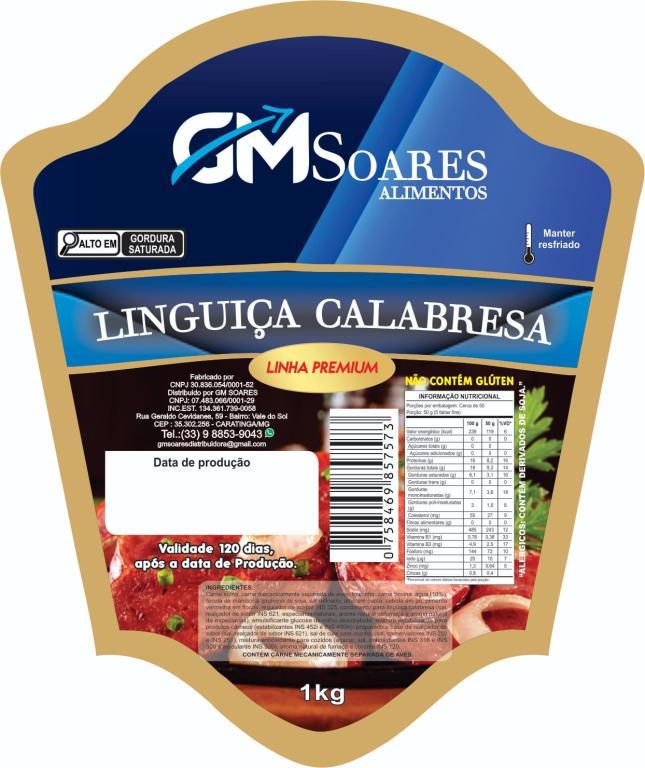 LINGUIÇA CALABRESA 1KG -GM SOARES