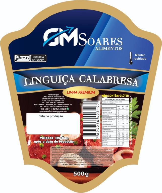 LINGUIÇA CALABRESA 500GR -GM SOARES