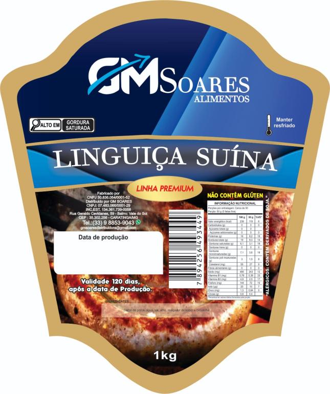 LINGUIÇA SUINA 1KG -GM SOARES