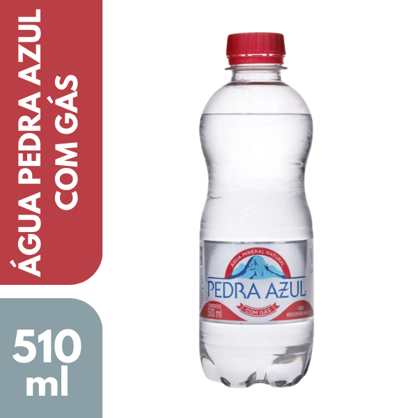 AGUA MINERAL PEDRA AZUL C/ GAS 510 ML