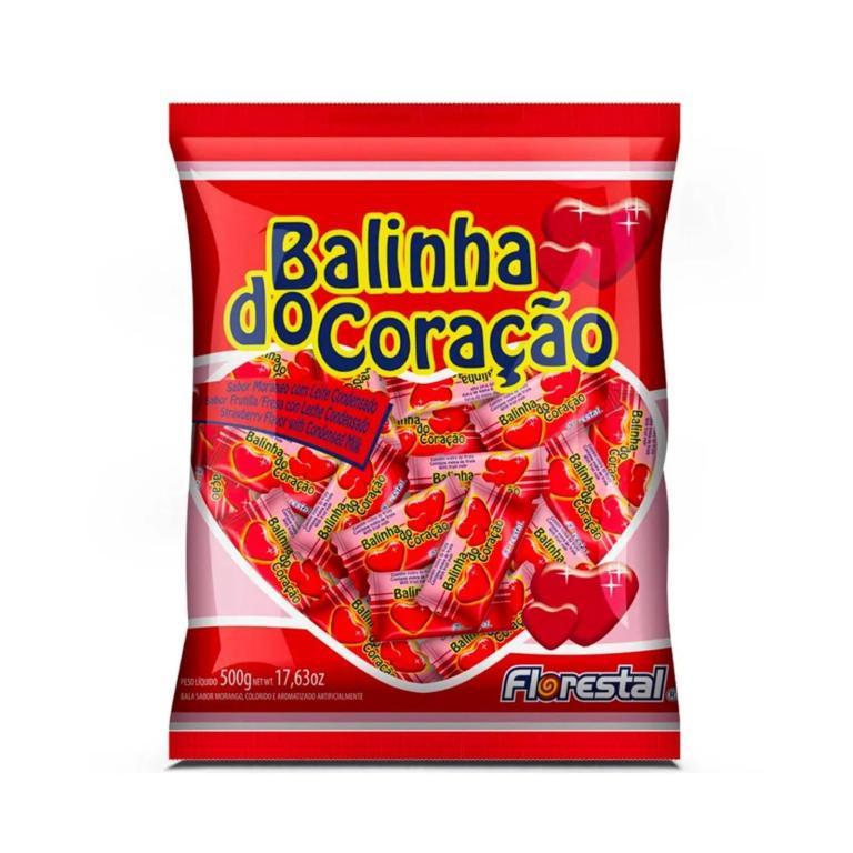BALA CORACAO MORANGO 108G
