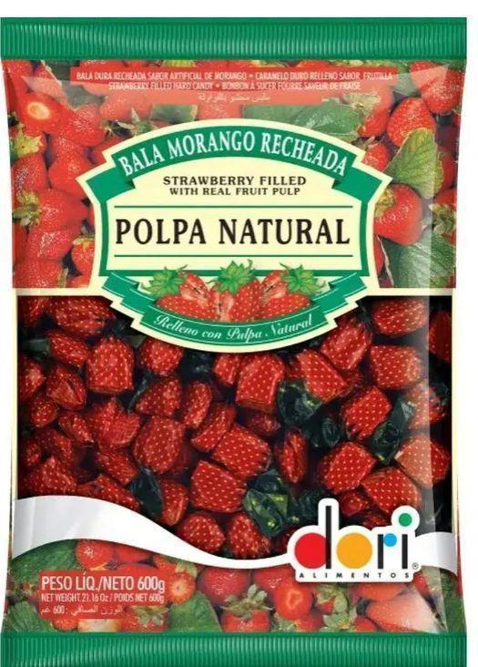 BALA MORANGO RECHEADA DORI