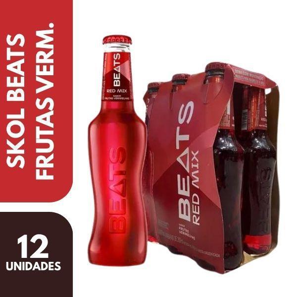 CERVEJA SKOL BEATS VERM C/12 UNID LONG