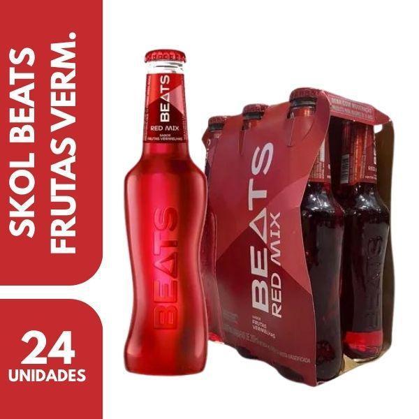 CERVEJA SKOL BEATS VERM C/24 UNID LONG