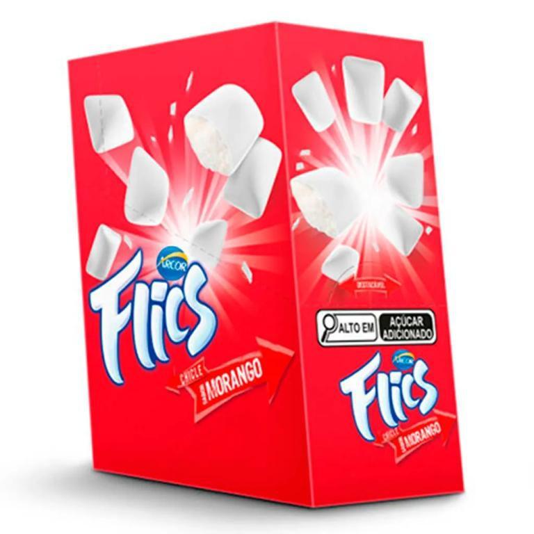 CHICLETE FLICS CARTELA MORANGO