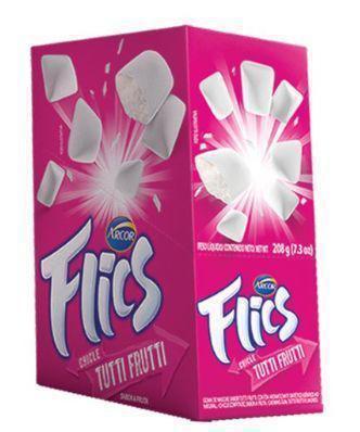 CHICLETE FLICS CARTELA TUTTI FRUTTI