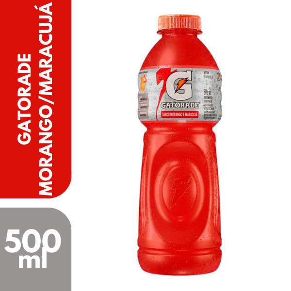 GATORADE MORANGO C/ MARACUJÁ 500ML