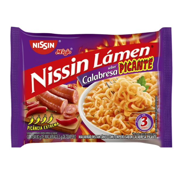 MACARRAO INST. NISSIN CALABRESA PICANTE 85G