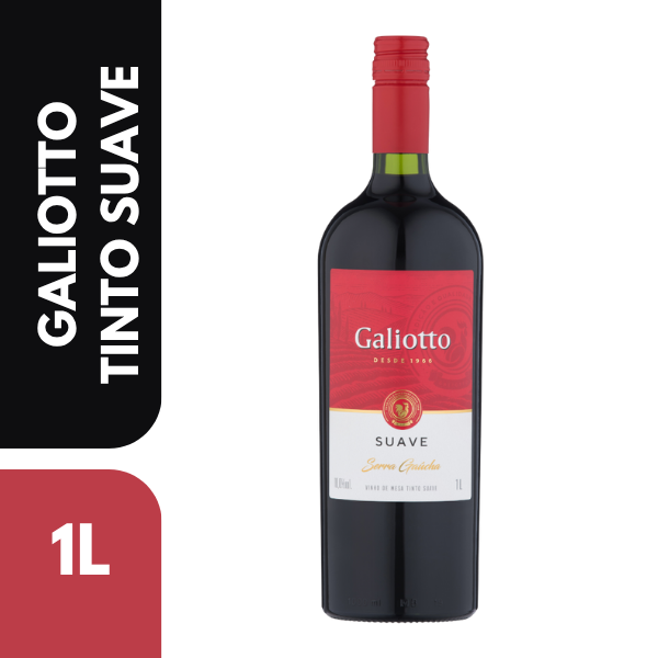 VINHO GALIOTTO SUAVE TINTO 1L