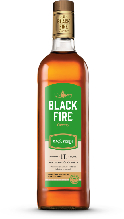 WHISKY BLACK FIRE MAÇA 1L