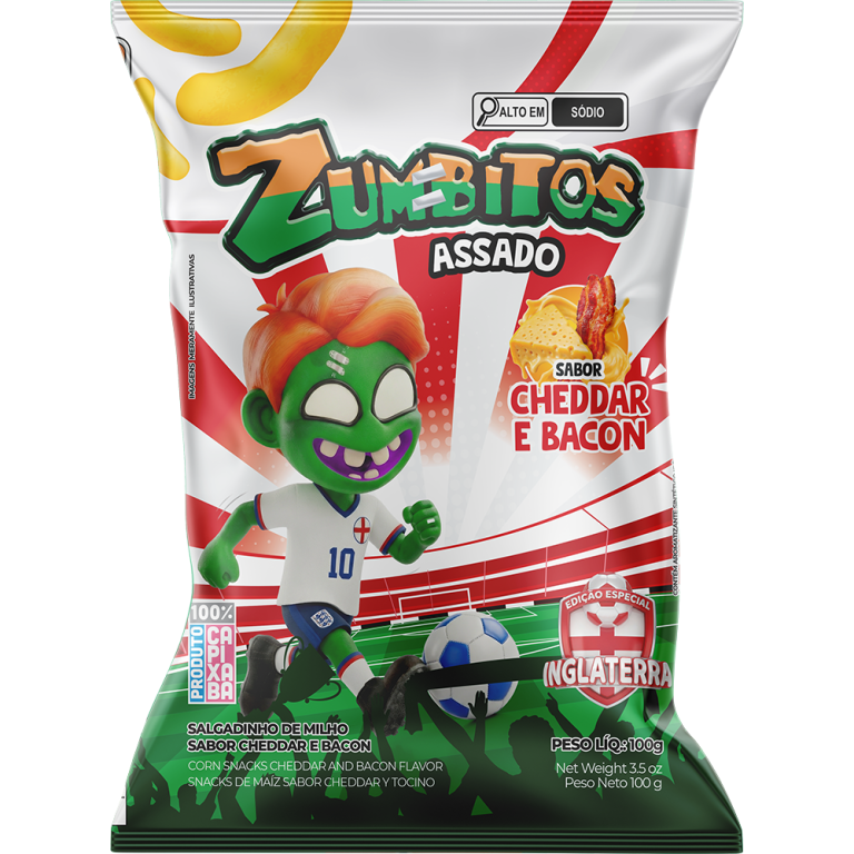 CHIPS ZUMBITOS CHEDDAR E BACON 100G