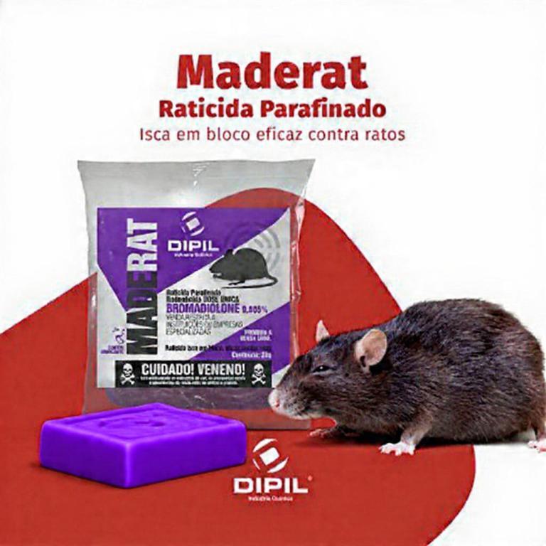Maderat Raticida Bloco Parafinado