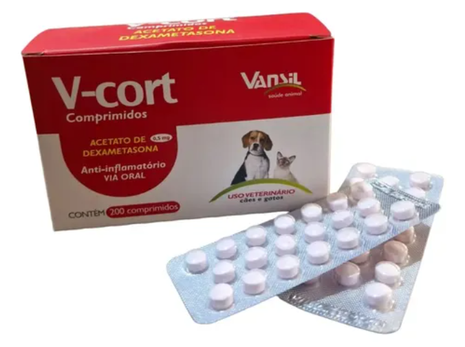 V-cort anti-flamatorio oral 0,5mg