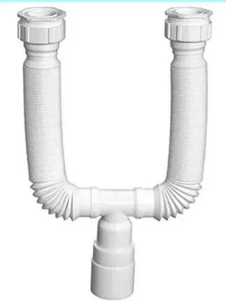SIFAO SANFONADO 80 CM DUPLO BRANCO TOP FLEX