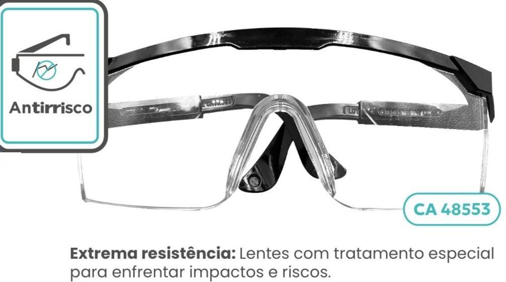 OCULOS DE PROTEÇAO ANTI RISCO UV400 INCOLOR