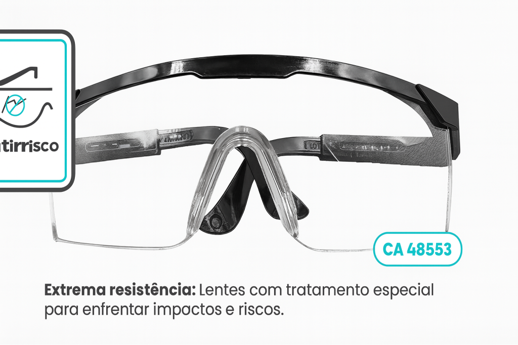 OCULOS DE PROTEÇAO ANTI RISCO UV400 INCOLOR CA48553