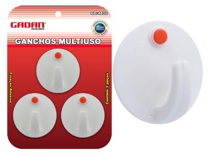 KIT 3 GANCHOS MULTIUSO