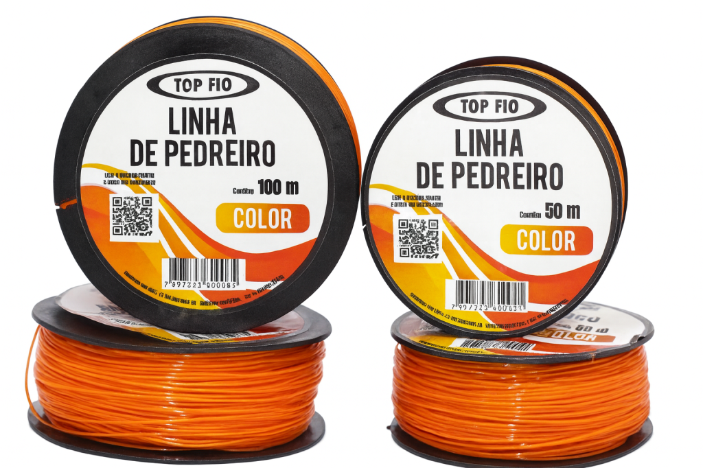LINHA PARA PEDREIRO COLORIDA TOPFIO 50 METROS ( DUZIA)