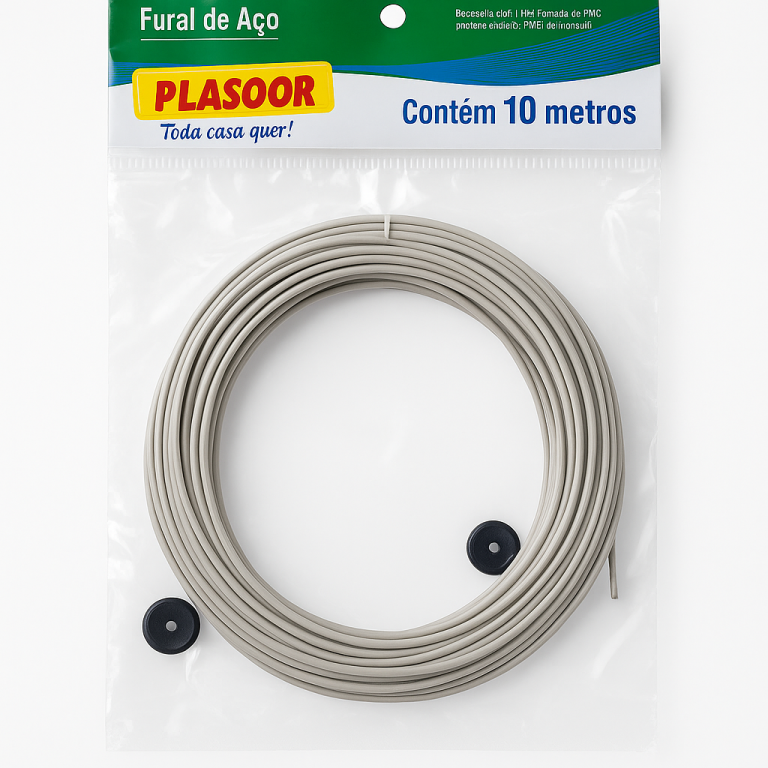 VARAL CORDAO SUPER AÇO REVESTIDO PVC 15M  PLASOOR
