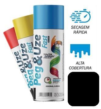 TINTA SPRAY PEG&UZE USO GERAL PRETO BRILH 300 ML