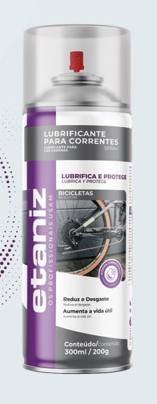 LUBRIFICANTE P/CORRENTE BIKE SPRAY ETANIZ 300 ML