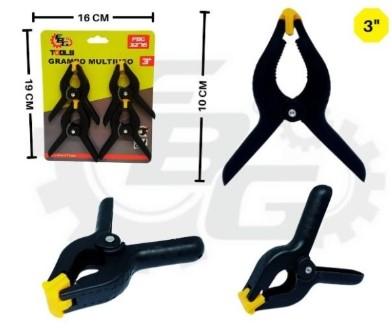 GRAMPO MULTIUSO 3" C/4 PEÇAS