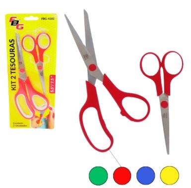 TESOURA METAL KIT 2 UNIDADES 5,5'' FBG