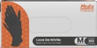 LUVA DE NITRILO PRETA USO GERAL G C/100UN